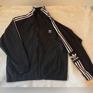 Adidas black windbreaker